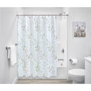 iDesign 72 in. H X 72 in. W White Leaves Frost Shower Curtain PEVA, Pack of 2
