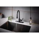 Oakbrook Collection Vela One Handle Matte Black Pull-Down Kitchen Faucet