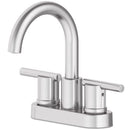 Oakbrook Collection Alexis Brushed Nickel Modern Centerset Bathroom Sink Faucet 4 in.