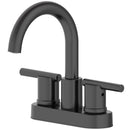 Oakbrook Collection Alexis Matte Black Modern Centerset Bathroom Sink Faucet 4 in.