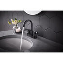 Oakbrook Collection Alexis Matte Black Modern Centerset Bathroom Sink Faucet 4 in.