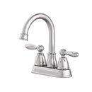 Oakbrook Collection Jennifer Brushed Nickel Traditional Centerset Bathroom Sink Faucet 4 in.
