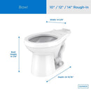 Gerber Maxwell 1.28 gal White Round Toilet Bowl