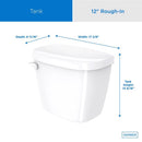 Gerber Maxwell 1.28 gal White Toilet Tank