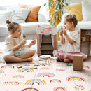 Foldable Baby Play Mat - 50 x 50 -  Colorful+Rain