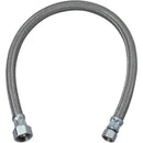 BrassCraft Plumbshop 3/8 in. Compression pc X 1/2 in. D FIP 12 in. Braided Stainless Steel Faucet Su