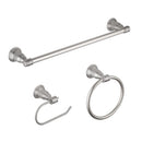 OakBrook Collection Brushed Nickel Silver Zinc Towel Holder