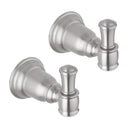 OakBrook Collection Brushed Nickel Silver Double Robe Hook
