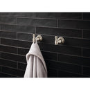 OakBrook Collection Brushed Nickel Silver Double Robe Hook