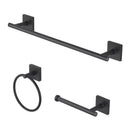 OakBrook Collection Matte Black Zinc Towel Bar Set