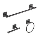 OakBrook Collection Matte Black Zinc Towel Bar Set