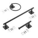 OakBrook Collection Matte Black Zinc Towel Bar Set