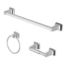 OakBrook Collection Chrome Silver Zinc Towel Bar Set