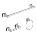 OakBrook Collection Chrome Silver Zinc Towel Bar Set