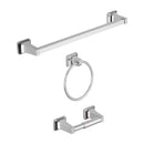OakBrook Collection Chrome Silver Zinc Towel Bar Set