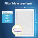 Filtrete Advanced Allergen 18 in. W X 20 in. H X 1 in. Polypropylene 1500 MPR Pleated Air Filter 1 p, Pack of 4