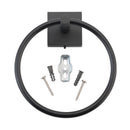 OakBrook Collection Matte Black Towel Ring Die Cast Zinc