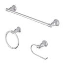 OakBrook Collection Chrome Die Cast Zinc Bath Hardware Set