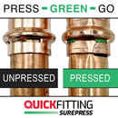 QuickFitting 3/4 in. FTG in. X 3/4 in. D Press in. Copper 90 Degree Street Elbow