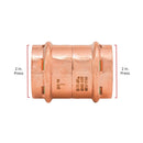 QuickFitting 2 in. Press in. Press in. Copper Coupling with Stop