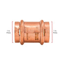 QuickFitting 1 in. Press in. Press in. Copper Coupling without Stop