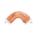 QuickFitting 1 in. Press in. FTG in. Copper 90 Degree Street Elbow