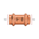 QuickFitting 1/2 in. Press in. Press in. Copper Coupling without Stop
