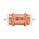 QuickFitting 3/4 in. Press in. Press in. Copper Coupling without Stop
