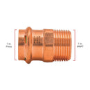 QuickFitting 1 in. Press in. MNPT in. Copper Adapter