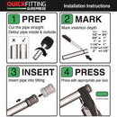 QuickFitting 3/4 in. Press in. FTG in. Copper Reducing Coupling