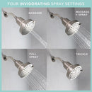 Danco Seventy Brushed Nickel 4 settings Showerhead 1.8 gpm