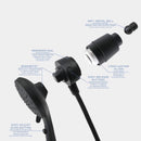 Danco Seventy Matte Black 5 settings Handheld Showerhead 1.8 gpm
