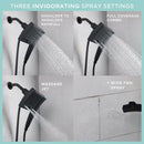 Danco Seventy Matte Black 3 settings Showerhead Combo 1.8 gpm