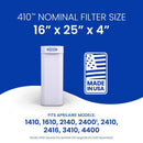 AprilAire 16 in. W X 25 in. H X 4 in. Synthetic Fiber 11 MERV Pleated Air Cleaner Cabinet Air Filter