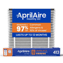 AprilAire 16 in. W X 25 in. H X 4 in. Synthetic Fiber 13 MERV Pleated Air Cleaner Cabinet Air Filter