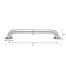 Homewerks Brushed Gray Grab Bar Stainless Steel 1-1/2 in. H X 42 in. L