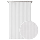 Zenna Home 72 in. H X 70 in. W White Striped Shower Curtain Liner Fabric, Pack of 4