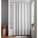 Zenna Home 72 in. H X 70 in. W White Striped Shower Curtain Liner Fabric, Pack of 4