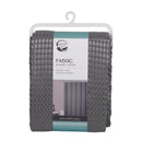 Zenna Home 72 in. H X 70 in. W Grey Spa Waffle Shower Curtain Fabric, Pack of 3