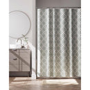 Zenna Home 72 in. H X 70 in. W Green Geometric Shower Curtain Fabric, Pack of 3