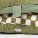 Kids' Alligator Sleeping Bag - Green and White Checkered