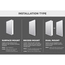 Zenna Home 18.25 in. H X 23.5 in. W X 5-1/2 in. D Rectangle Medicine Cabinet/Mirror