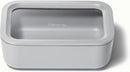 Medium Ceramic Coated Glass Food Storage Container - Gray