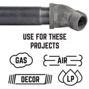 STZ Industries 1 in. MIP X 1 in. D FIP Black Malleable Iron 2.5 in. L 45 degree Street Elbow