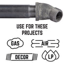 STZ Industries 1/8 in. MIP each X 1/8 in. D FIP Black Malleable Iron 45 degree Street Elbow