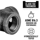 STZ Industries 2 in. MIP X 1/2 in. D FIP Black Malleable Iron Hex Bushing