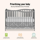 Chelsea 5-in-1 Convertible Crib - Steel Grey