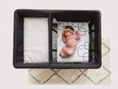 Breeze Bassinet Sheets - Silver/White
