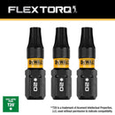 DEWALT FlexTorq DWAF1TX20IR3 Screwdriver Bit, T20 Drive, Torx Drive, 1/4 in Shank, Hex Shank, 1 in L, Steel