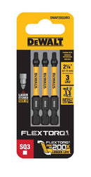 DEWALT FLEXTORQ DWAF2SQ3IR3 Impact Screwdriving Bit,